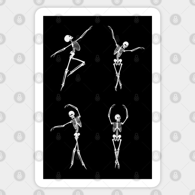 Ballerina Skeletons fall design Sticker by kuallidesigns